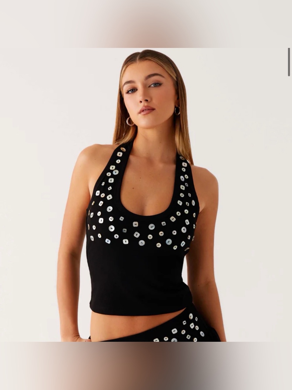 Peppermayo Vegas Nights Halter Neck Top - Black